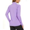 imageBoladeci Womens Athletic Jackets Lightweight UPF 50 Sun Shirts Long Sleeve Full Zip Up Quick Dry Running Workout JacketsLight Purple