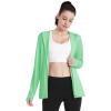 imageBoladeci Womens Athletic Jackets Lightweight UPF 50 Sun Shirts Long Sleeve Full Zip Up Quick Dry Running Workout JacketsMint Green
