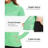 imageBoladeci Womens Athletic Jackets Lightweight UPF 50 Sun Shirts Long Sleeve Full Zip Up Quick Dry Running Workout JacketsMint Green