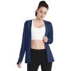 imageBoladeci Womens Athletic Jackets Lightweight UPF 50 Sun Shirts Long Sleeve Full Zip Up Quick Dry Running Workout JacketsNavy Blue