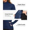 imageBoladeci Womens Athletic Jackets Lightweight UPF 50 Sun Shirts Long Sleeve Full Zip Up Quick Dry Running Workout JacketsNavy Blue
