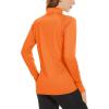 imageBoladeci Womens Athletic Jackets Lightweight UPF 50 Sun Shirts Long Sleeve Full Zip Up Quick Dry Running Workout JacketsOrange