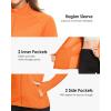 imageBoladeci Womens Athletic Jackets Lightweight UPF 50 Sun Shirts Long Sleeve Full Zip Up Quick Dry Running Workout JacketsOrange