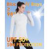 imageBoladeci Womens Athletic Jackets Lightweight UPF 50 Sun Shirts Long Sleeve Full Zip Up Quick Dry Running Workout JacketsWhite