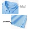 imageBoladeci Womens Golf Polo Shirts Short Sleeve UPF 50 Sun Protection 4Button Collared Tennis TopsBlue