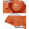 imageBoladeci Womens Golf Polo Shirts Short Sleeve UPF 50 Sun Protection 4Button Collared Tennis TopsDark Orange