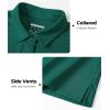 imageBoladeci Womens Golf Polo Shirts Short Sleeve UPF 50 Sun Protection 4Button Collared Tennis TopsEmerald