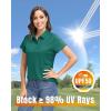 imageBoladeci Womens Golf Polo Shirts Short Sleeve UPF 50 Sun Protection 4Button Collared Tennis TopsEmerald