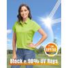 imageBoladeci Womens Golf Polo Shirts Short Sleeve UPF 50 Sun Protection 4Button Collared Tennis TopsFgreen