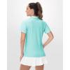 imageBoladeci Womens Golf Polo Shirts Short Sleeve UPF 50 Sun Protection 4Button Collared Tennis TopsLake Blue