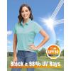 imageBoladeci Womens Golf Polo Shirts Short Sleeve UPF 50 Sun Protection 4Button Collared Tennis TopsLake Blue