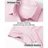imageBoladeci Womens Golf Polo Shirts Short Sleeve UPF 50 Sun Protection 4Button Collared Tennis TopsLightpink
