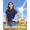 imageBoladeci Womens Golf Polo Shirts Short Sleeve UPF 50 Sun Protection 4Button Collared Tennis TopsNavy