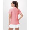 imageBoladeci Womens Golf Polo Shirts Short Sleeve UPF 50 Sun Protection 4Button Collared Tennis TopsPink