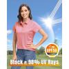 imageBoladeci Womens Golf Polo Shirts Short Sleeve UPF 50 Sun Protection 4Button Collared Tennis TopsPink