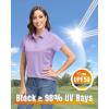 imageBoladeci Womens Golf Polo Shirts Short Sleeve UPF 50 Sun Protection 4Button Collared Tennis TopsPurple