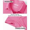 imageBoladeci Womens Golf Polo Shirts Short Sleeve UPF 50 Sun Protection 4Button Collared Tennis TopsRose