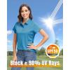 imageBoladeci Womens Golf Polo Shirts Short Sleeve UPF 50 Sun Protection 4Button Collared Tennis TopsTeal