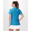 imageBoladeci Womens Golf Polo Shirts Short Sleeve UPF 50 Sun Protection 4Button Collared Tennis TopsTeal