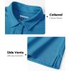 imageBoladeci Womens Golf Polo Shirts Short Sleeve UPF 50 Sun Protection 4Button Collared Tennis TopsTeal