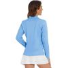 imageBoladeci Womens Polo Golf Shirts Long Sleeve UPF 50 Sun Protection 4 Button Lightweight Quick Dry Collared SPF Shirts