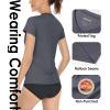 imageBoladeci Womens Short Sleeve V Neck Sun Shirts UPF 50 UV Protection Quick Dry Tees Workout Summer TopsDark Grey