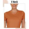 imageBoladeci Womens Short Sleeve V Neck Sun Shirts UPF 50 UV Protection Quick Dry Tees Workout Summer TopsDark Orange