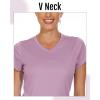 imageBoladeci Womens Short Sleeve V Neck Sun Shirts UPF 50 UV Protection Quick Dry Tees Workout Summer TopsGray Purple