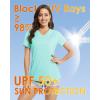 imageBoladeci Womens Short Sleeve V Neck Sun Shirts UPF 50 UV Protection Quick Dry Tees Workout Summer TopsLake Blue