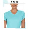 imageBoladeci Womens Short Sleeve V Neck Sun Shirts UPF 50 UV Protection Quick Dry Tees Workout Summer TopsLake Blue