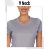 imageBoladeci Womens Short Sleeve V Neck Sun Shirts UPF 50 UV Protection Quick Dry Tees Workout Summer TopsLight Grey