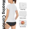 imageBoladeci Womens Short Sleeve V Neck Sun Shirts UPF 50 UV Protection Quick Dry Tees Workout Summer TopsWhite
