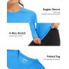 imageBoladeci Womens Sun Shirts UPF 50 UV Protection Rash Guard Long Sleeve Swim Shirts Quick Dry Lightweight Workout Tops01 Azure Blue
