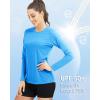 imageBoladeci Womens Sun Shirts UPF 50 UV Protection Rash Guard Long Sleeve Swim Shirts Quick Dry Lightweight Workout Tops01 Azure Blue