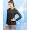 imageBoladeci Womens Sun Shirts UPF 50 UV Protection Rash Guard Long Sleeve Swim Shirts Quick Dry Lightweight Workout Tops01 Black