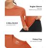imageBoladeci Womens Sun Shirts UPF 50 UV Protection Rash Guard Long Sleeve Swim Shirts Quick Dry Lightweight Workout Tops01 Dark Orange