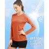 imageBoladeci Womens Sun Shirts UPF 50 UV Protection Rash Guard Long Sleeve Swim Shirts Quick Dry Lightweight Workout Tops01 Dark Orange