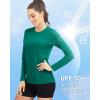 imageBoladeci Womens Sun Shirts UPF 50 UV Protection Rash Guard Long Sleeve Swim Shirts Quick Dry Lightweight Workout Tops01 Emerald Green