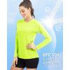 imageBoladeci Womens Sun Shirts UPF 50 UV Protection Rash Guard Long Sleeve Swim Shirts Quick Dry Lightweight Workout Tops01 Fluorescent Green
