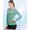 imageBoladeci Womens Sun Shirts UPF 50 UV Protection Rash Guard Long Sleeve Swim Shirts Quick Dry Lightweight Workout Tops01 Grey Green