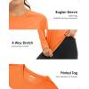 imageBoladeci Womens Sun Shirts UPF 50 UV Protection Rash Guard Long Sleeve Swim Shirts Quick Dry Lightweight Workout Tops01 Orange