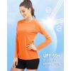 imageBoladeci Womens Sun Shirts UPF 50 UV Protection Rash Guard Long Sleeve Swim Shirts Quick Dry Lightweight Workout Tops01 Orange