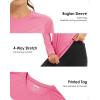 imageBoladeci Womens Sun Shirts UPF 50 UV Protection Rash Guard Long Sleeve Swim Shirts Quick Dry Lightweight Workout Tops01 Rose Red