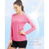 imageBoladeci Womens Sun Shirts UPF 50 UV Protection Rash Guard Long Sleeve Swim Shirts Quick Dry Lightweight Workout Tops01 Rose Red