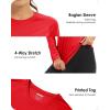 imageBoladeci Womens Sun Shirts UPF 50 UV Protection Rash Guard Long Sleeve Swim Shirts Quick Dry Lightweight Workout Tops01 Tomato Red