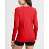 imageBoladeci Womens Sun Shirts UPF 50 UV Protection Rash Guard Long Sleeve Swim Shirts Quick Dry Lightweight Workout Tops01 Tomato Red