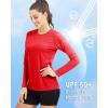 imageBoladeci Womens Sun Shirts UPF 50 UV Protection Rash Guard Long Sleeve Swim Shirts Quick Dry Lightweight Workout Tops01 Tomato Red