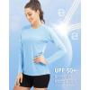 imageBoladeci Womens Sun Shirts UPF 50 UV Protection Rash Guard Long Sleeve Swim Shirts Quick Dry Lightweight Workout Tops01 Waterfall Blue