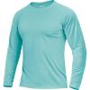 imageBoladeci Mens UPF 50 Sun Protection UV SPF Shirts Long Sleeve Lightweight Quick Dry Swim TShirts Rash GuardAqua Blue