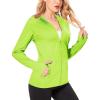imageBoladeci Womens Athletic Jackets Lightweight UPF 50 Sun Shirts Long Sleeve Full Zip Up Quick Dry Running Workout JacketsGreen